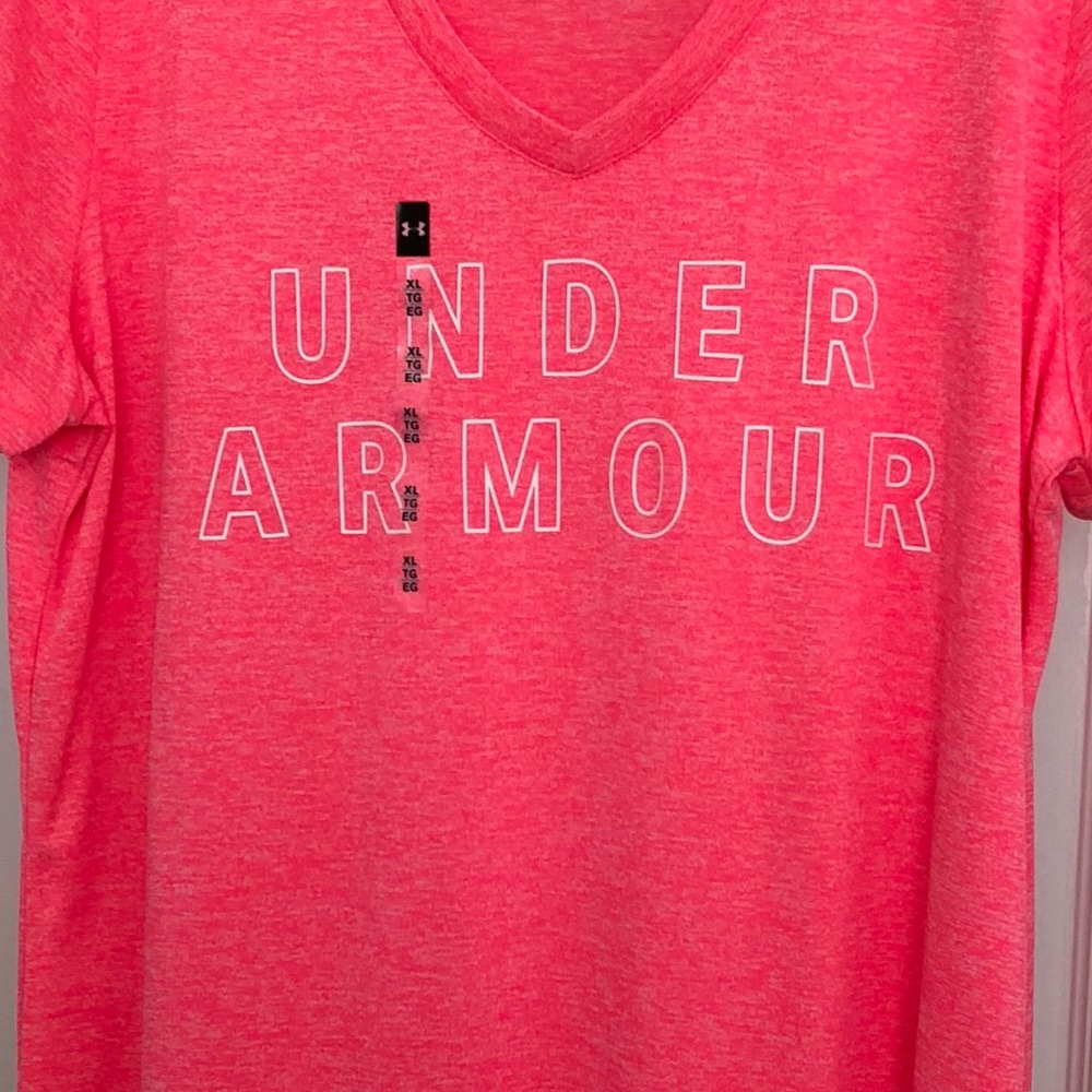 NWT Under Armour Shirt Pink Workout Shirt